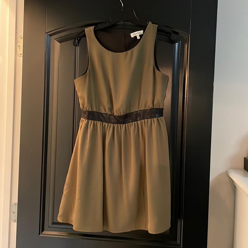 Olive green skater dress